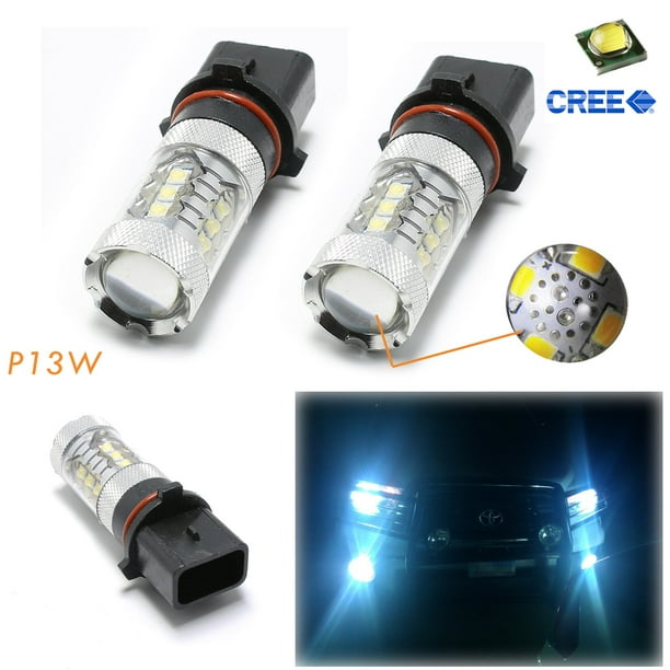 Pair H3 80W LED Fog Light Bulbs Car Driving Lamp DRL 8000K Blue High Power